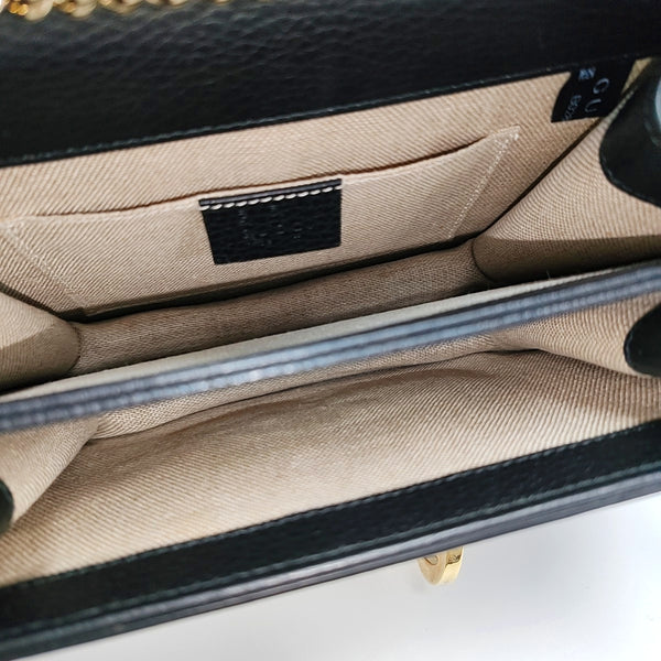 Interlocking G Small Calfskin Black