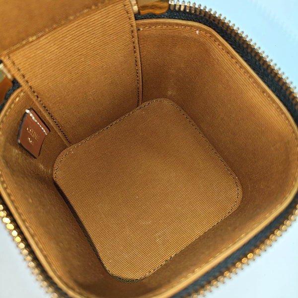 Coated Canvas Shoulder Bag Black