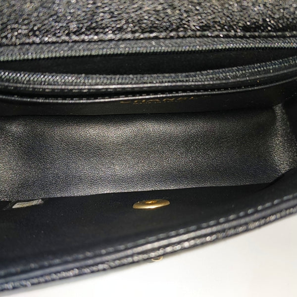 CLASSIC FLAP Mini Quilted Grained Calfskin Black