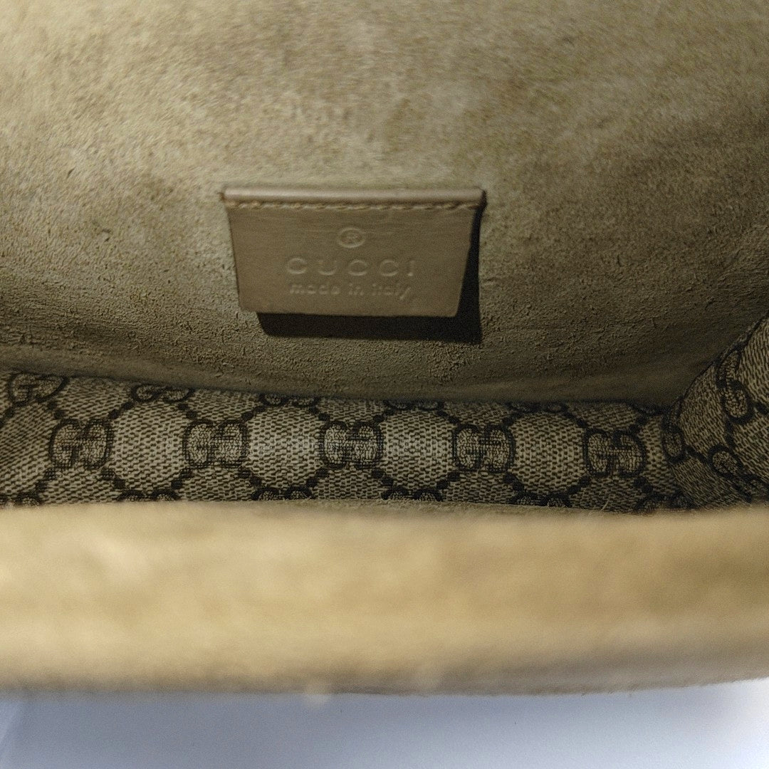 Dionysus Mini Monogram Coated Canvas Beige