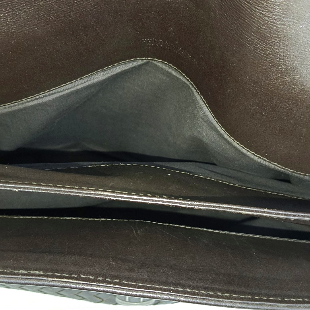 Calfskin Top Handle Bag Brown