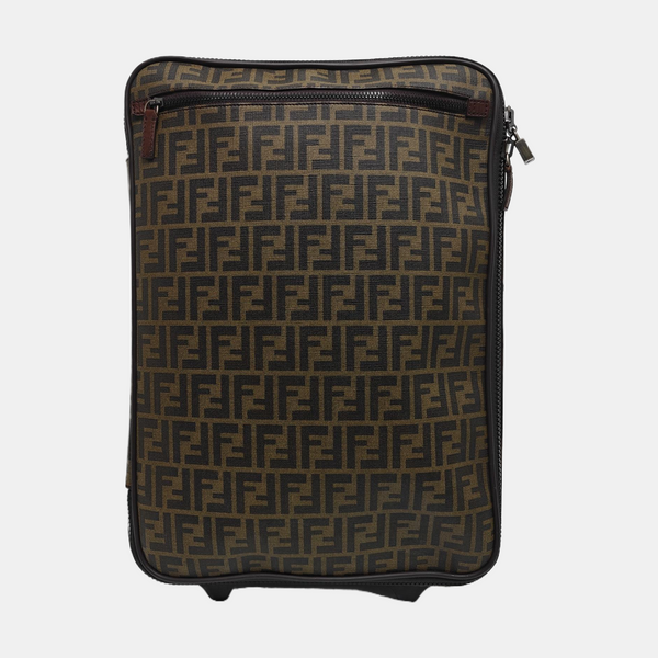 Coated Canvas Luggage Brown