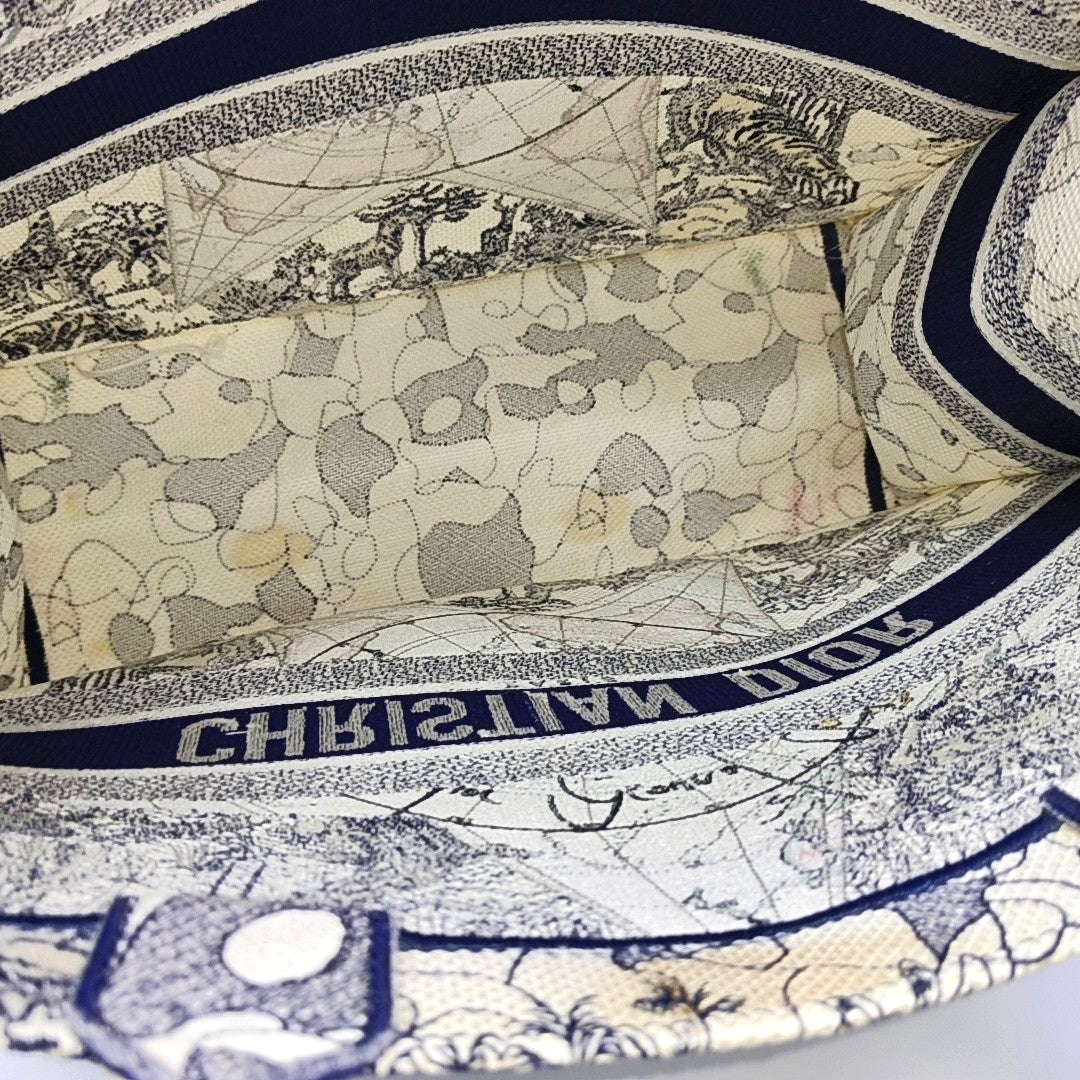 Book Tote Large Canvas Blue