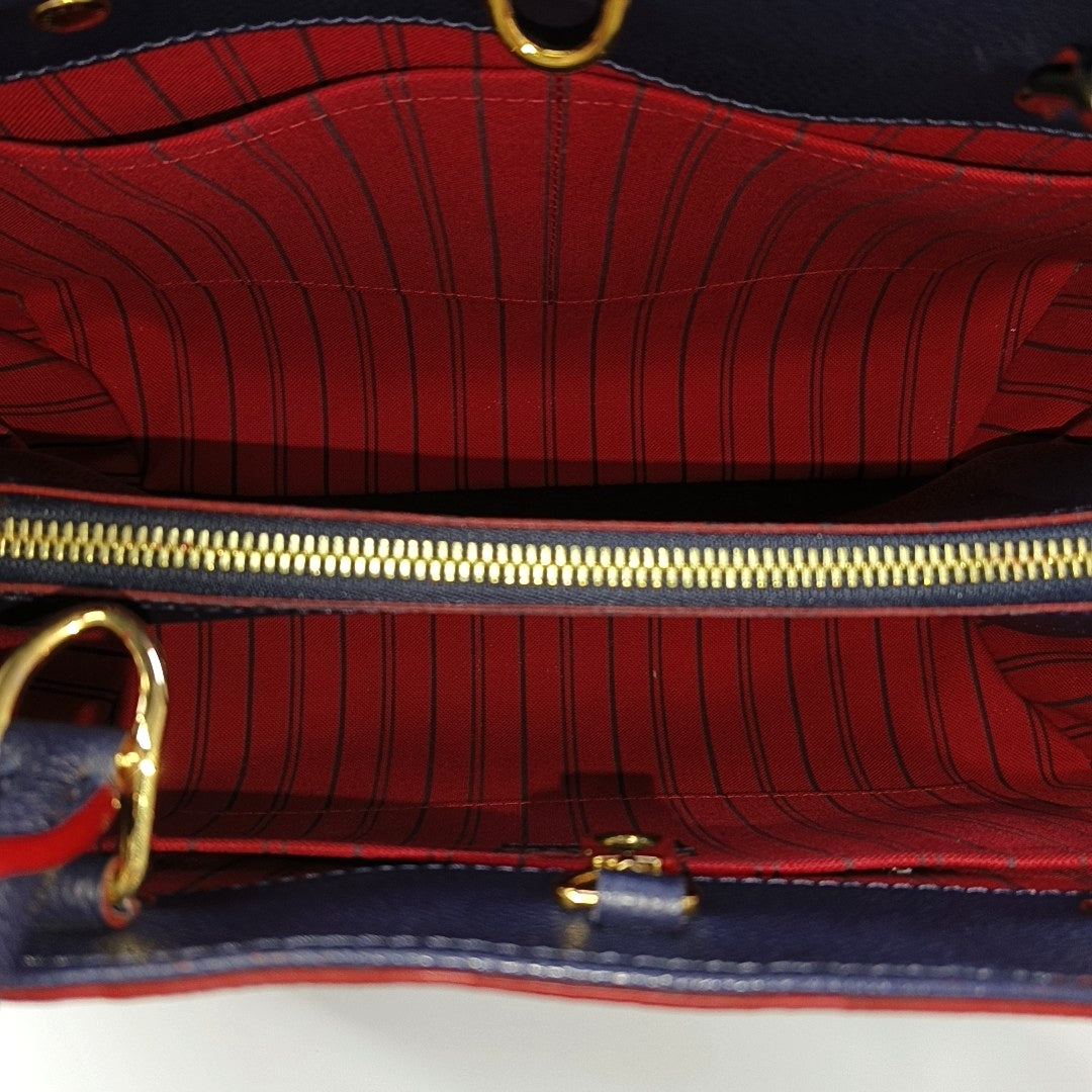MONTAIGNE MM Monogram Calfskin Blue