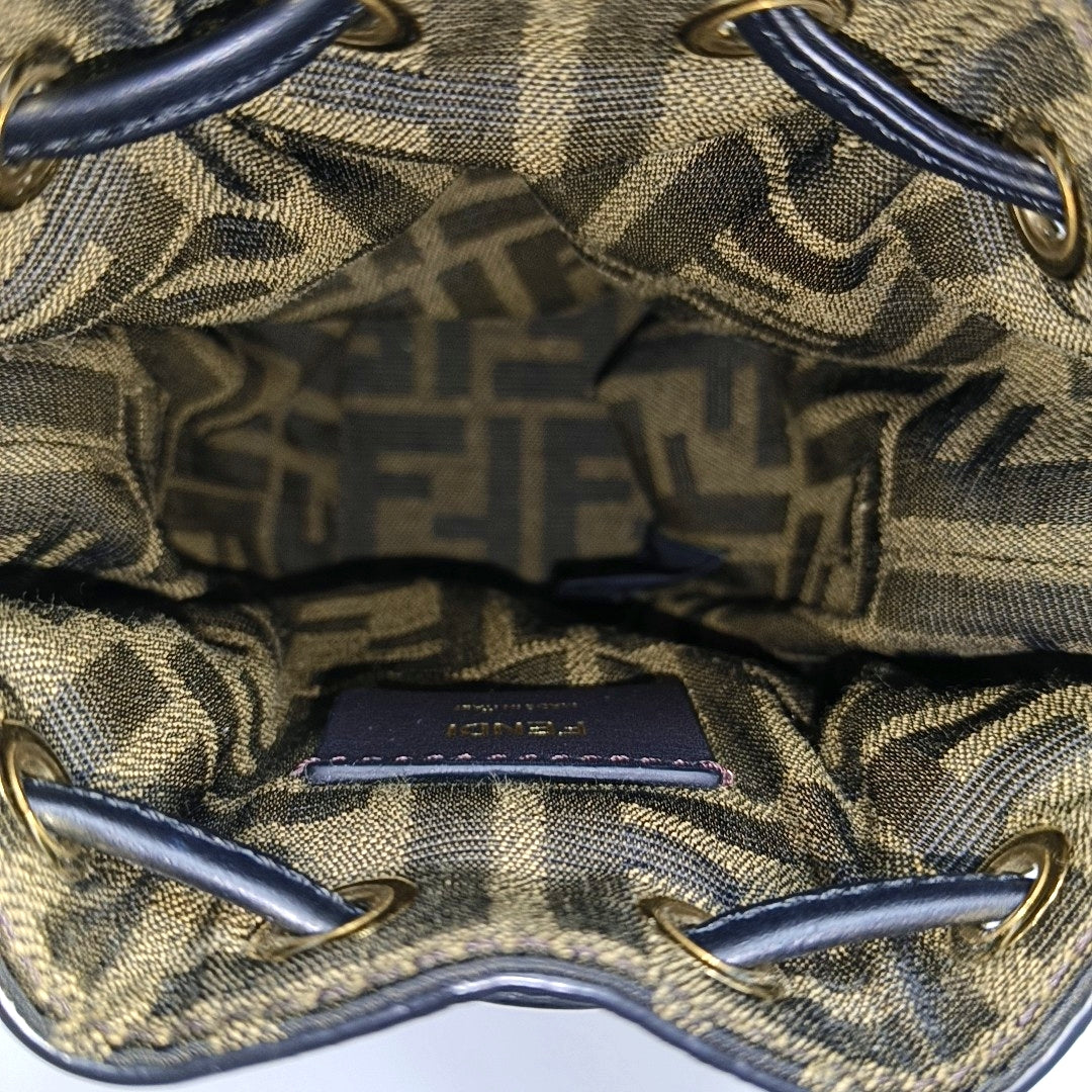 Authenticated pre-owned  Mon Tresor Mini Fabric Brown - Shoulder Bag at Looply