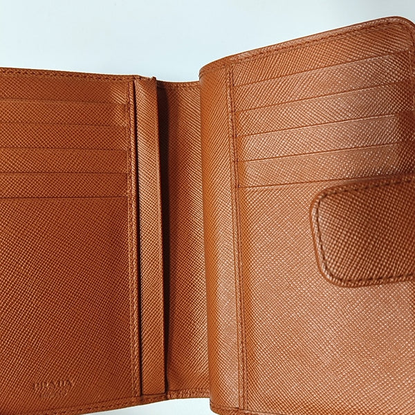 Saffiano Calfskin Wallet Orange