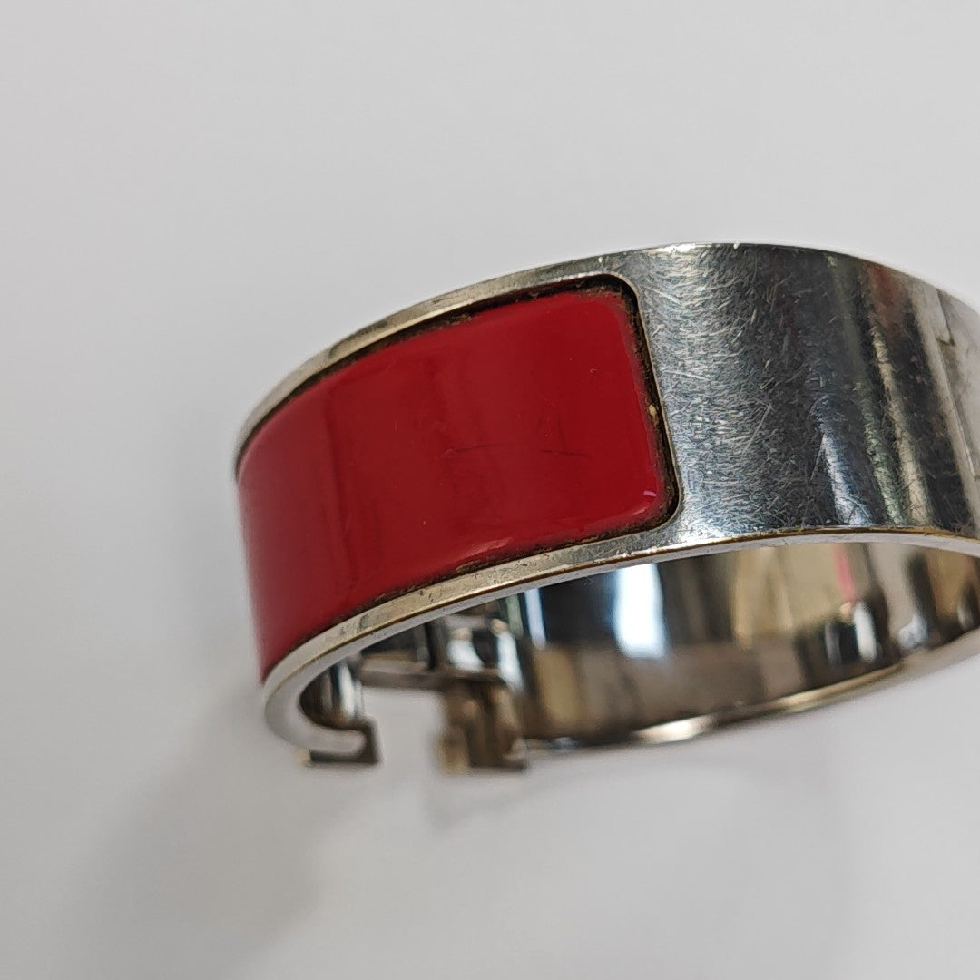 Clic H Metal Red Bangle