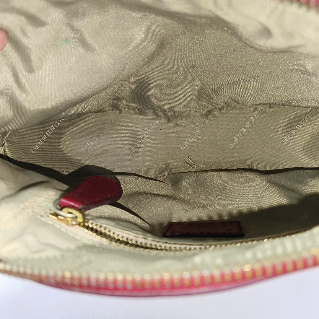 Coated Canvas Shoulder Bag Beige