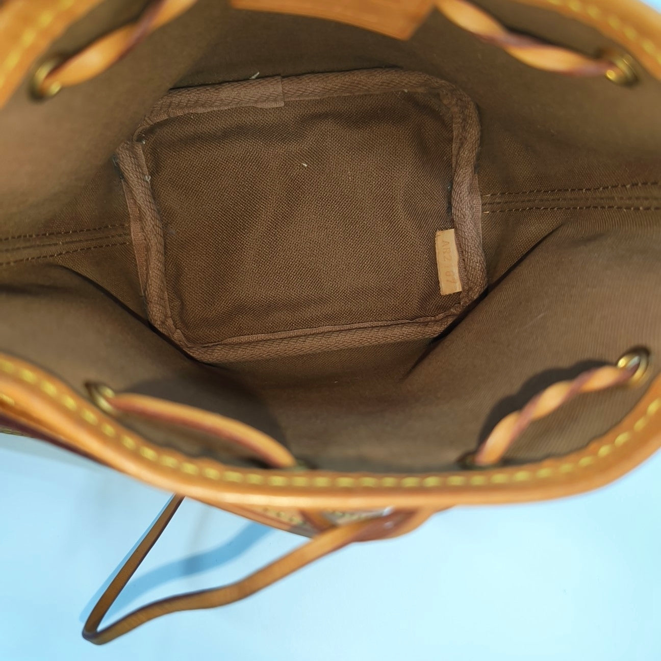 NÉONOÉ Nano Monogram Coated Canvas Brown