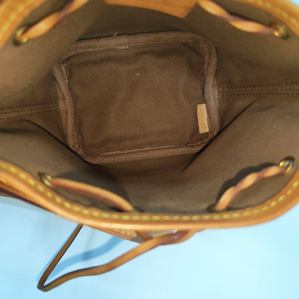 NÉONOÉ Nano Monogram Coated Canvas Brown