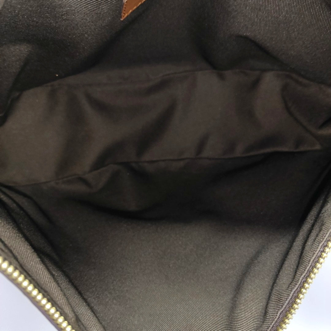 LOOP HOBO Monogram Coated Canvas Brown