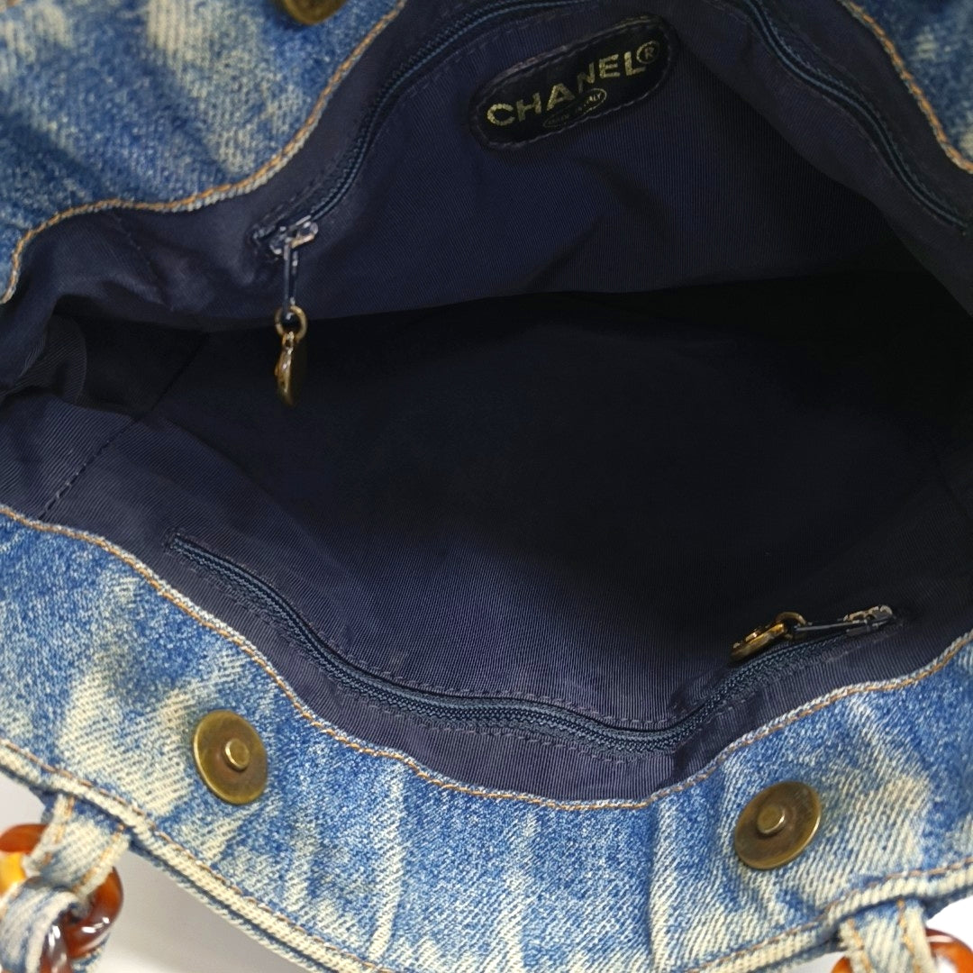 Denim Tote Bag Blue