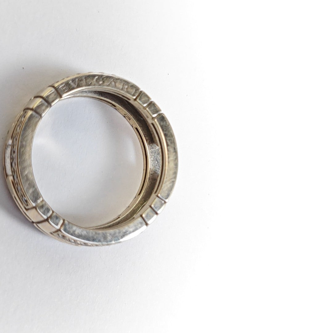 PARENTESI 18k White Gold Silver Ring EU 56