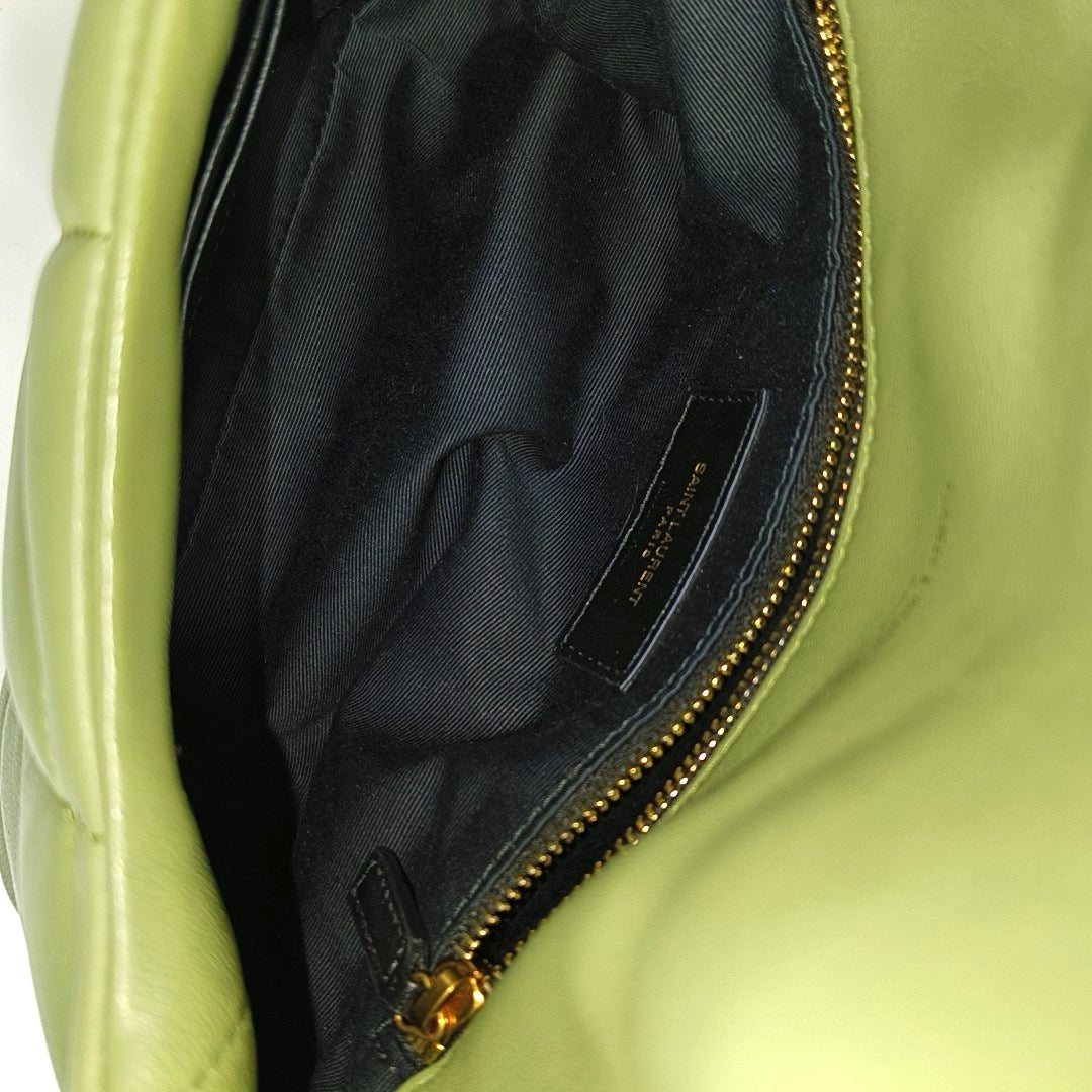 PUFFER Mini Chevron Lambskin Green