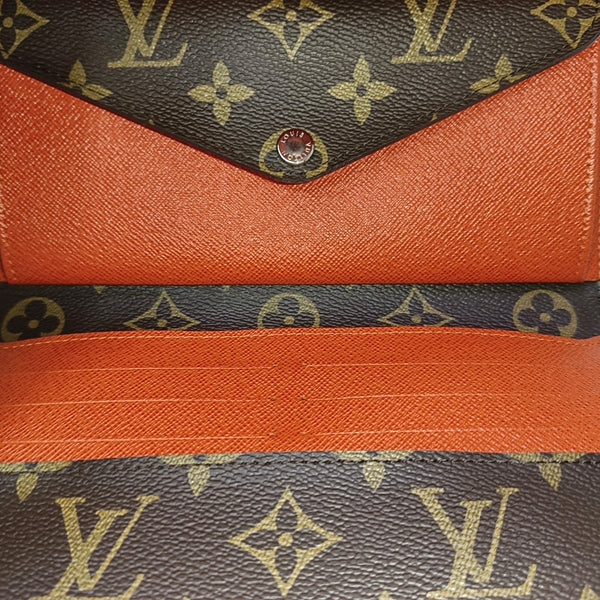 MARIE LOU Monogram Coated Canvas Brown Wallet