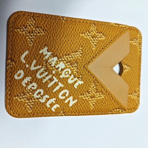 Monogram Coated Canvas Card Holder Yellow