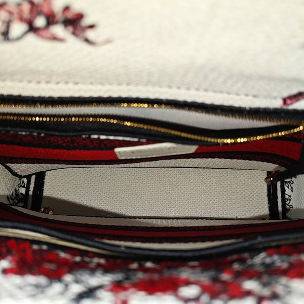 Authenticated pre-owned  Lady D-Lite Medium Canvas White - Shoulder Bag at Looply
