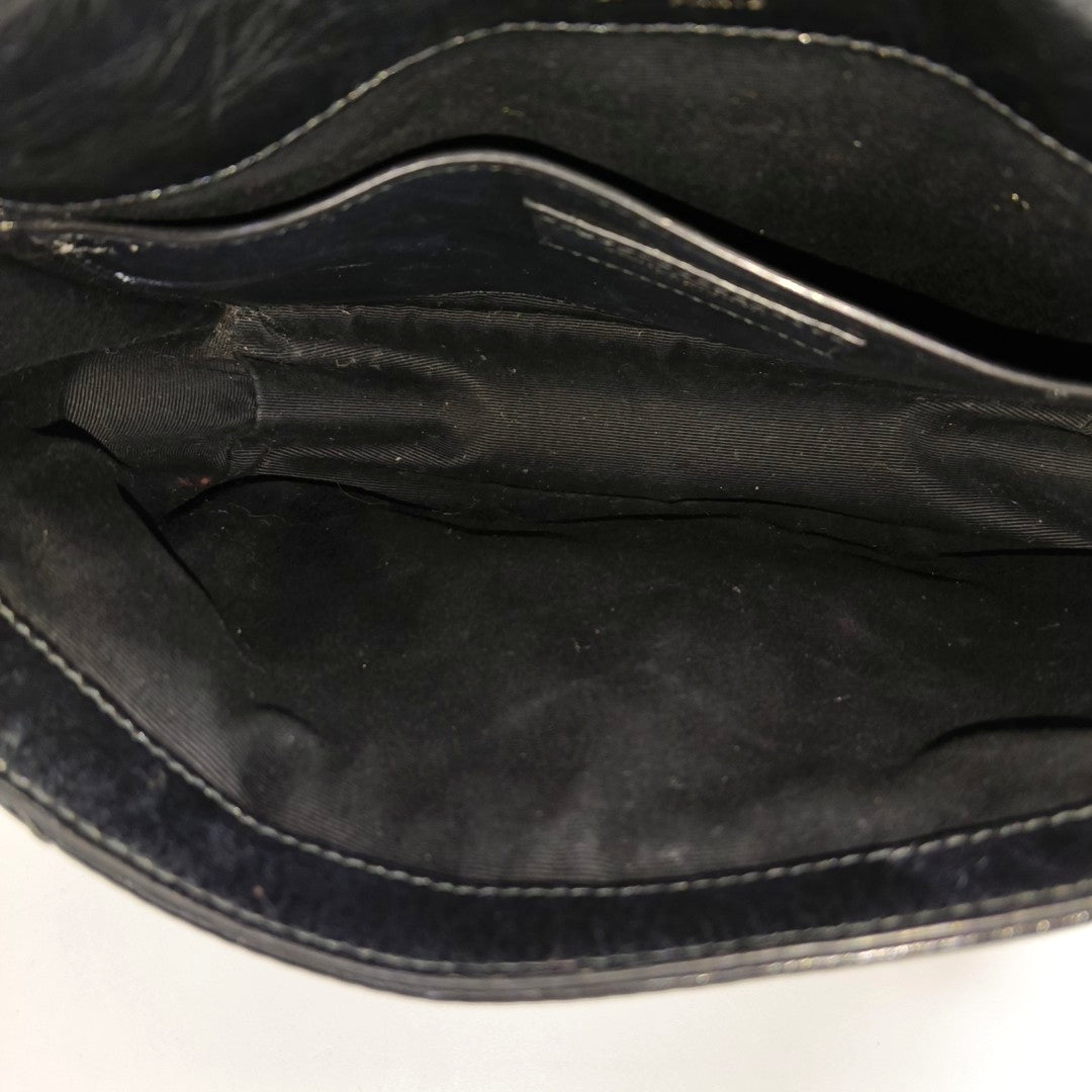 NIKI Small Chevron Calfskin Black