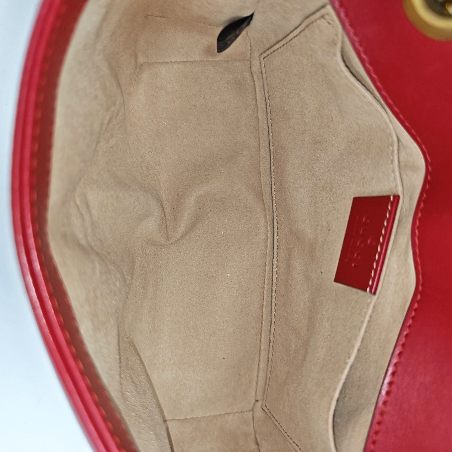 GG Marmont Small Quilted Calfskin Red