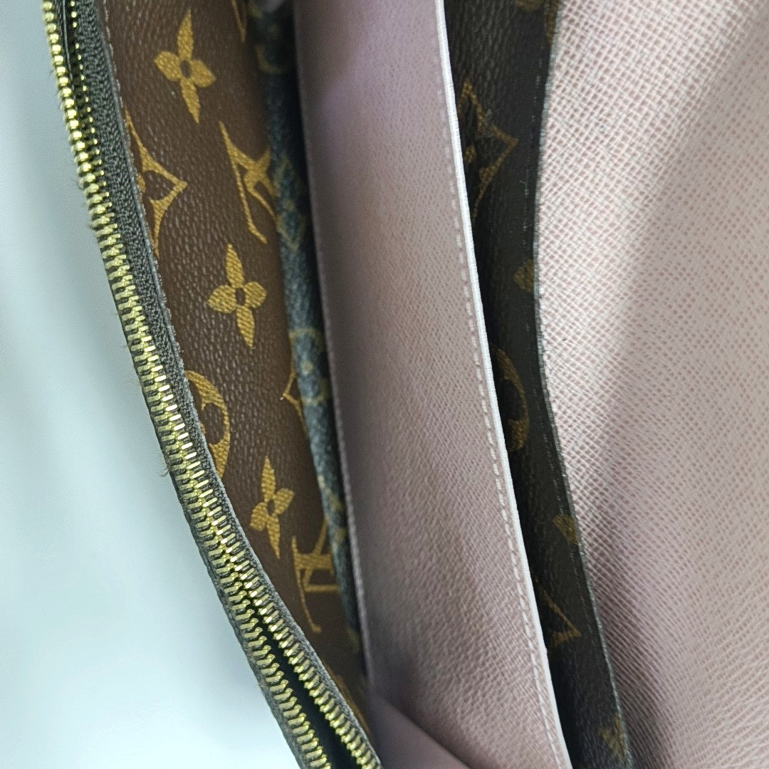 EMILIE Monogram Coated Canvas Brown Wallet