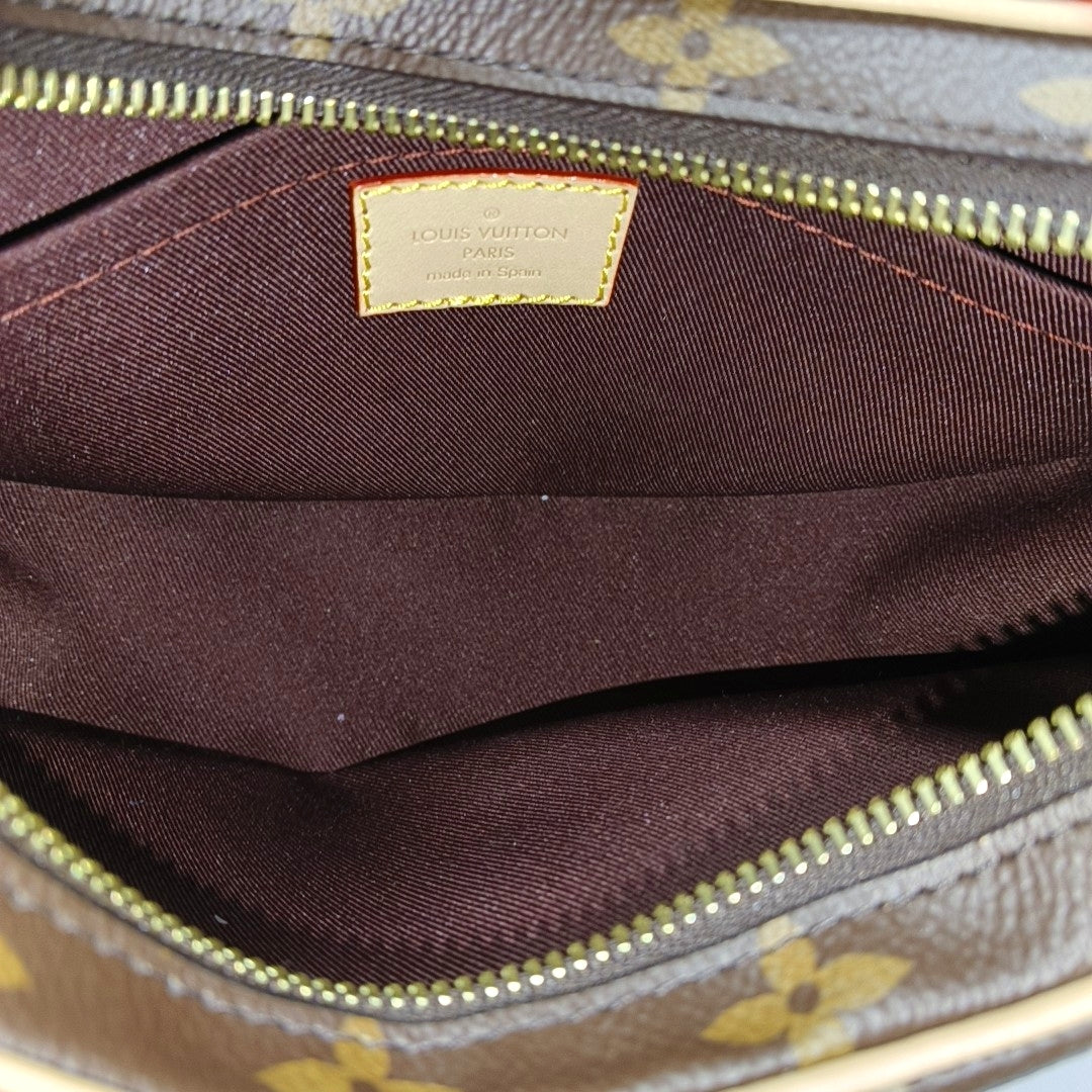 CROISSANT Monogram Coated Canvas Brown