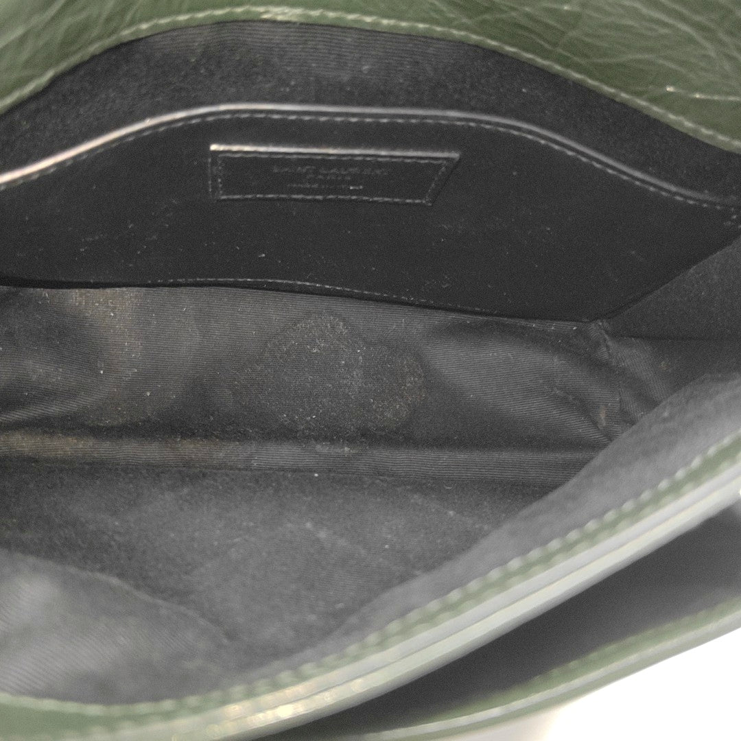 NIKI Small Chevron Calfskin Green
