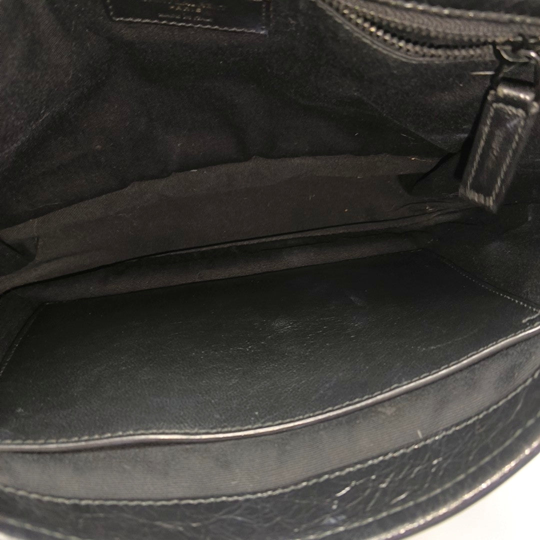 NIKI Medium Chevron Calfskin Black