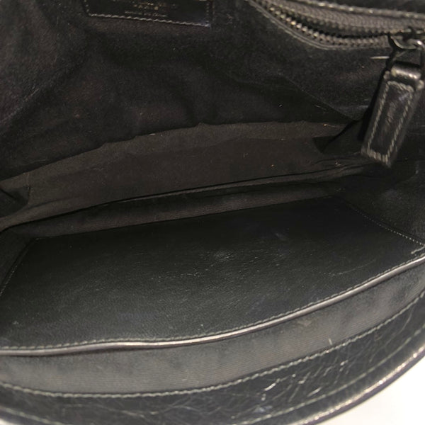 NIKI Medium Chevron Calfskin Black