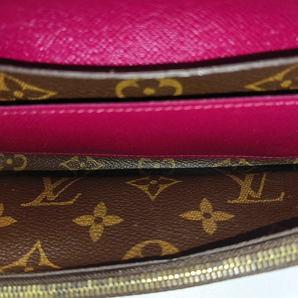 EMILIE Monogram Coated Canvas Brown Wallet