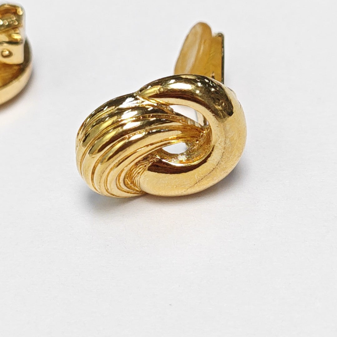 Metal Gold Clip On Earrings