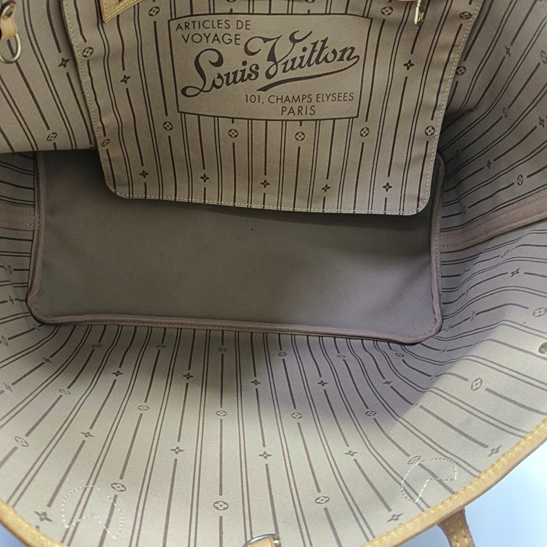 NEVERFULL GM Monogram Coated Canvas Brown