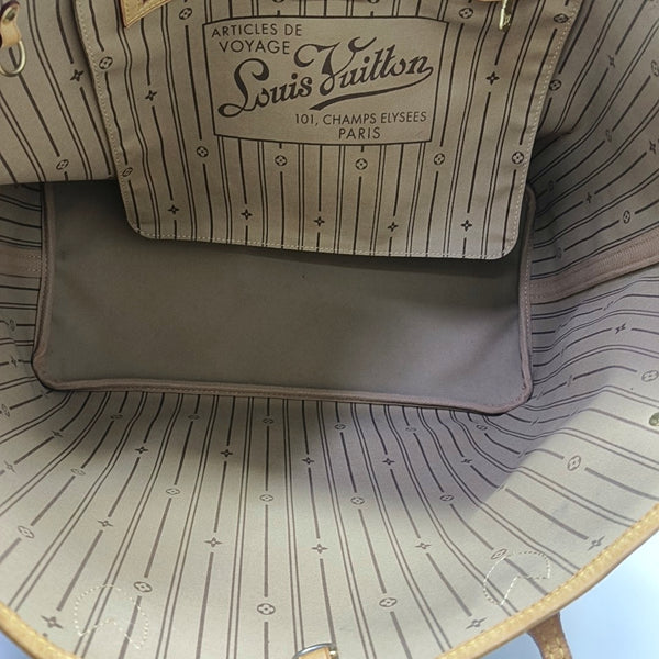 NEVERFULL GM Monogram Coated Canvas Brown