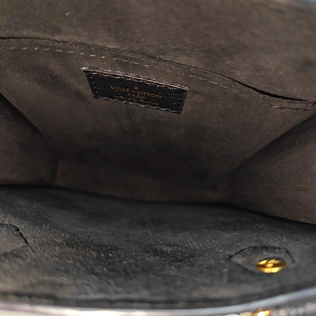 SAC PLAT Mini Monogram Calfskin Black