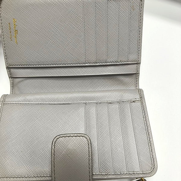 Gancini Calfskin Gray Wallet