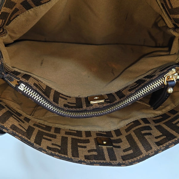 Canvas Top Handle Bag Brown