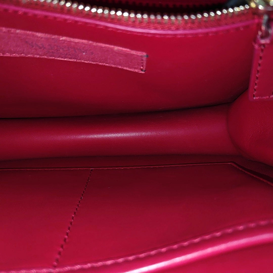 Rockstud Calfskin Red