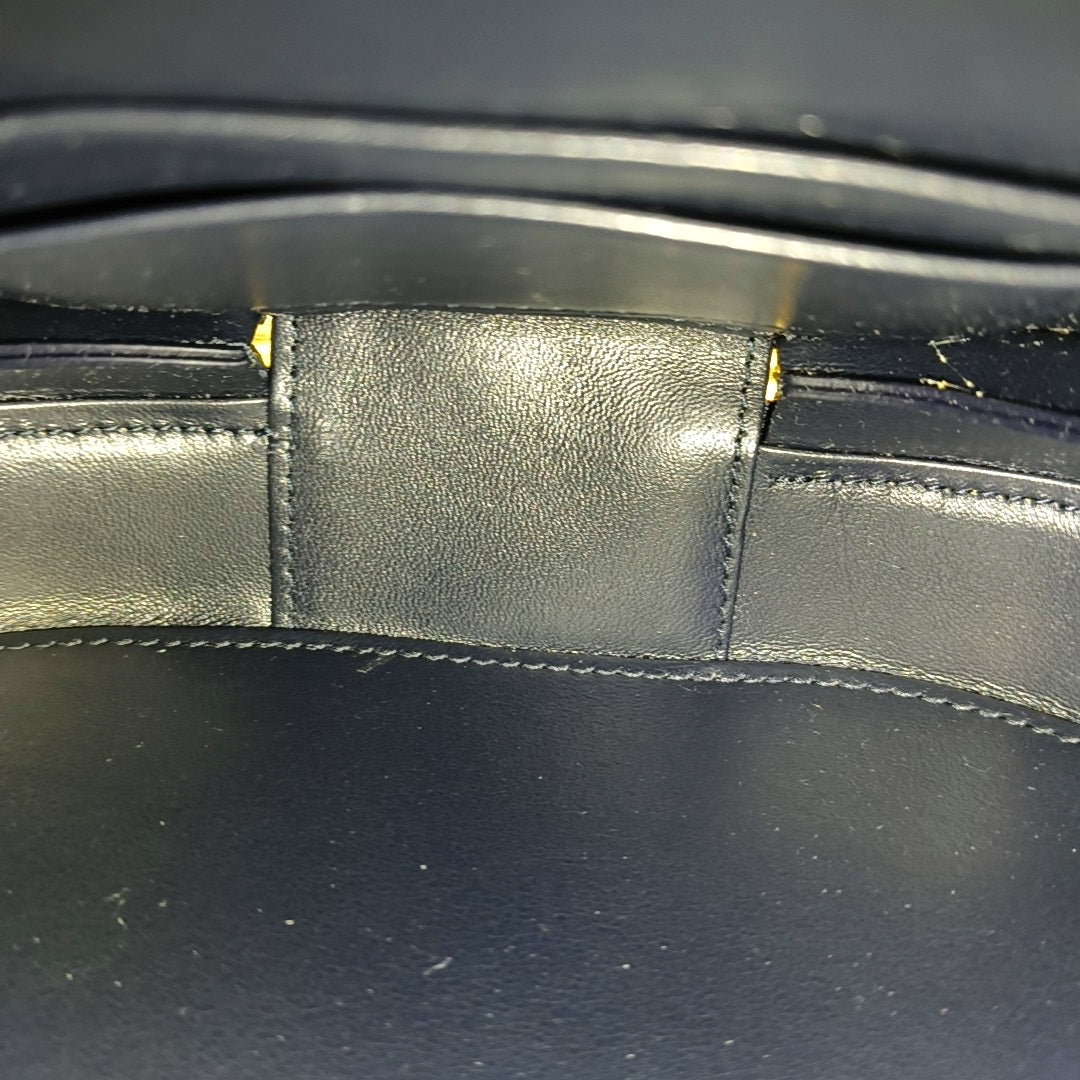 Oblique Fabric Shoulder Bag Blue