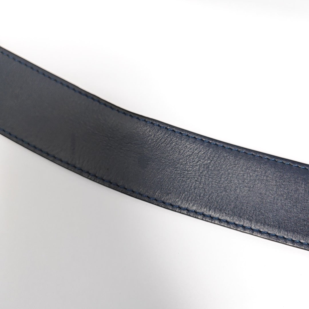 Leather Belt Blue