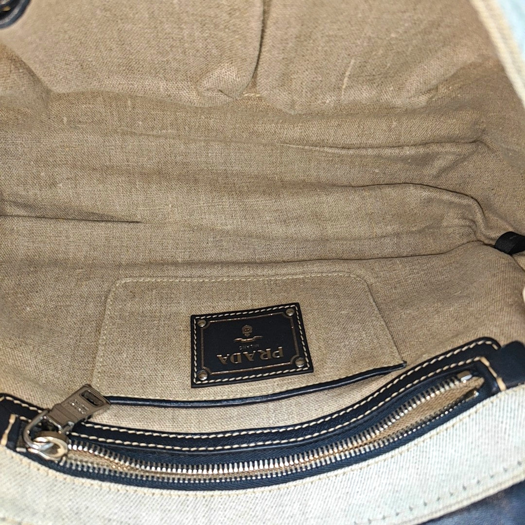 Canvas Shoulder Bag Beige