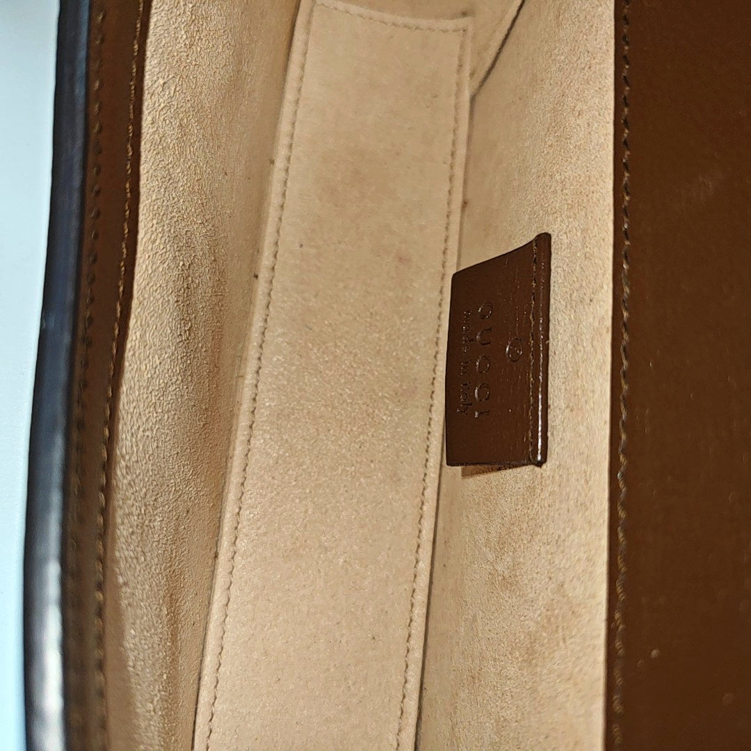 Horsebit 1955 Mini Monogram Coated Canvas Beige