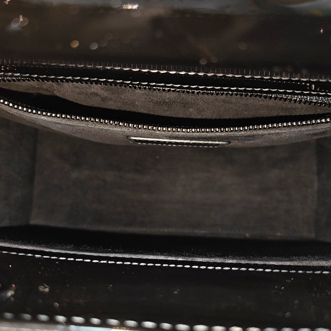 Lady Dior Medium Cannage Patent Leather Green