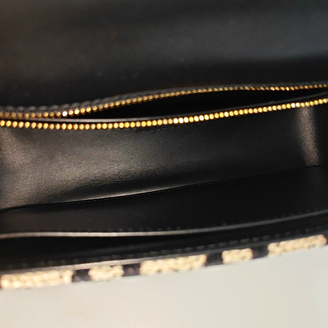 Dior Caro Medium Canvas Black