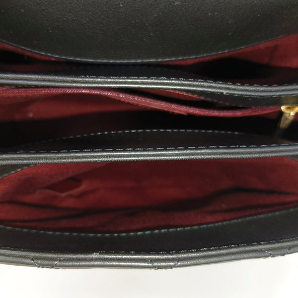 Quilted Calfskin Shoulder Bag Black