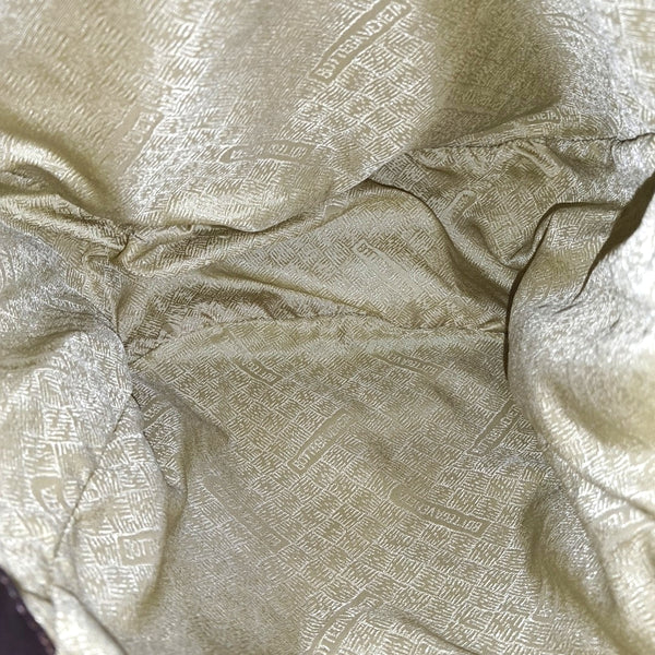 Fabric Top Handle Bag Brown