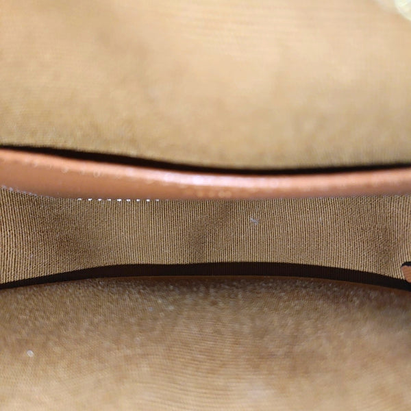 Coated Canvas Shoulder Bag Brown