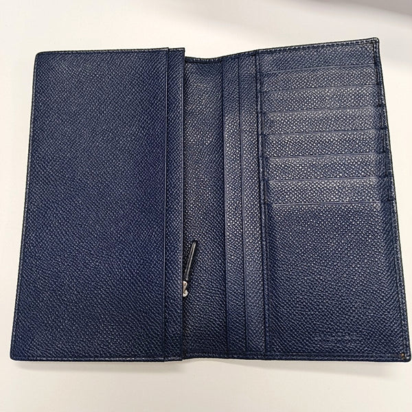 BVLGARI Calfskin Blue Wallet