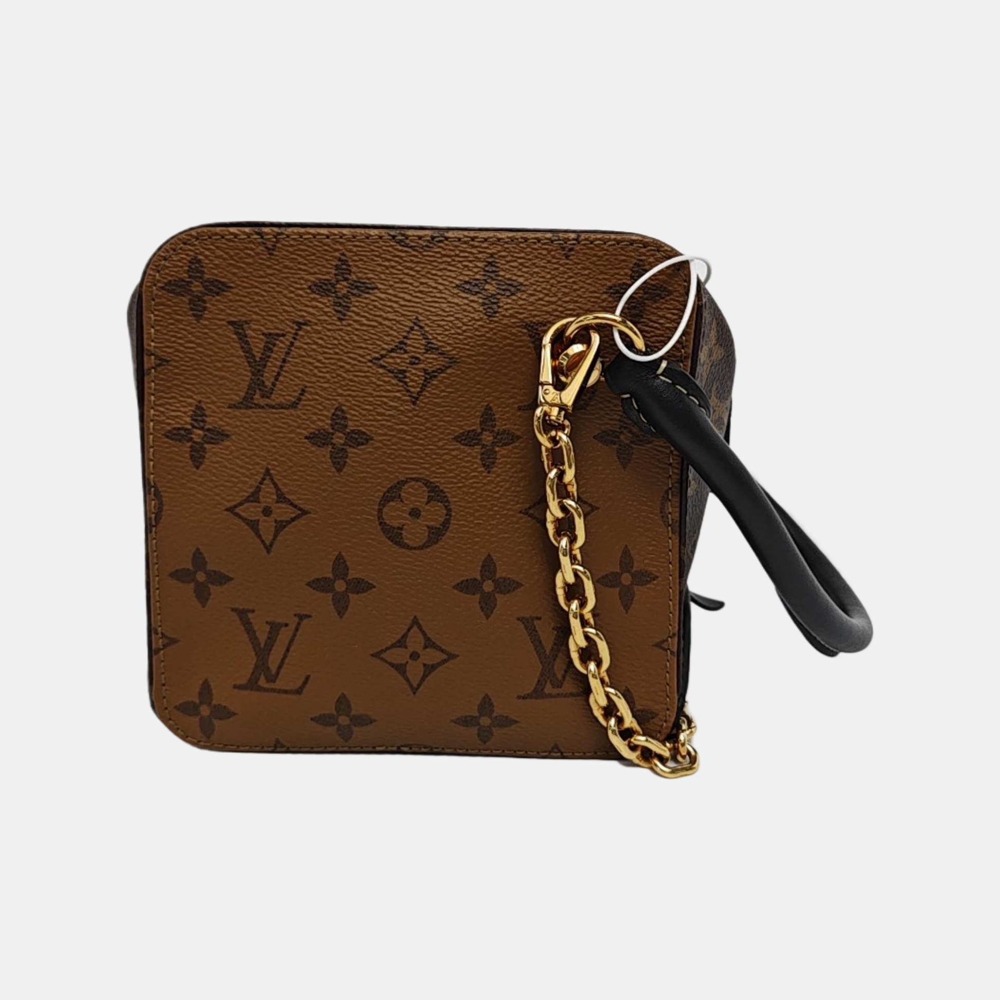 SQUARE Monogram Coated Canvas Brown