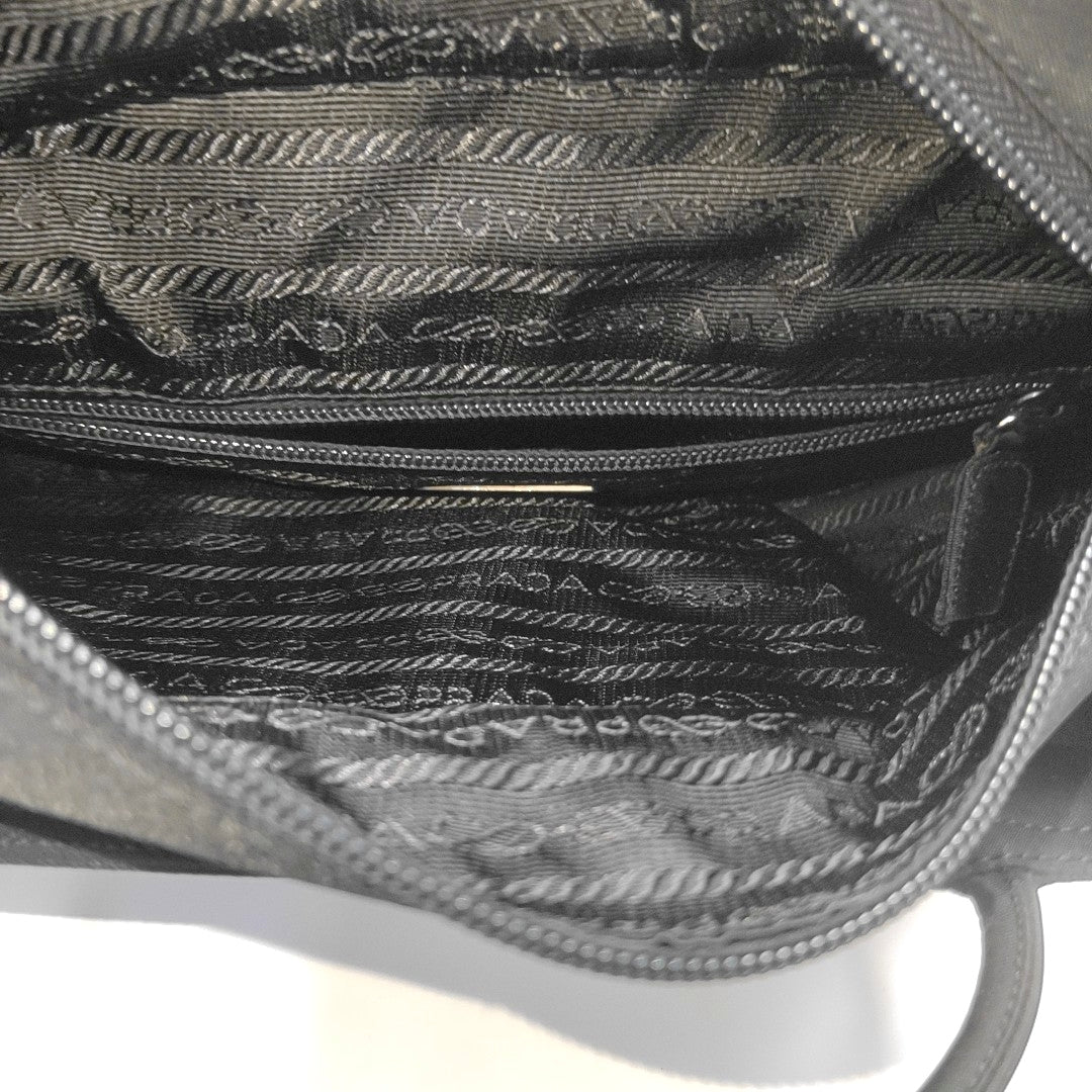Nylon Shoulder Bag Black