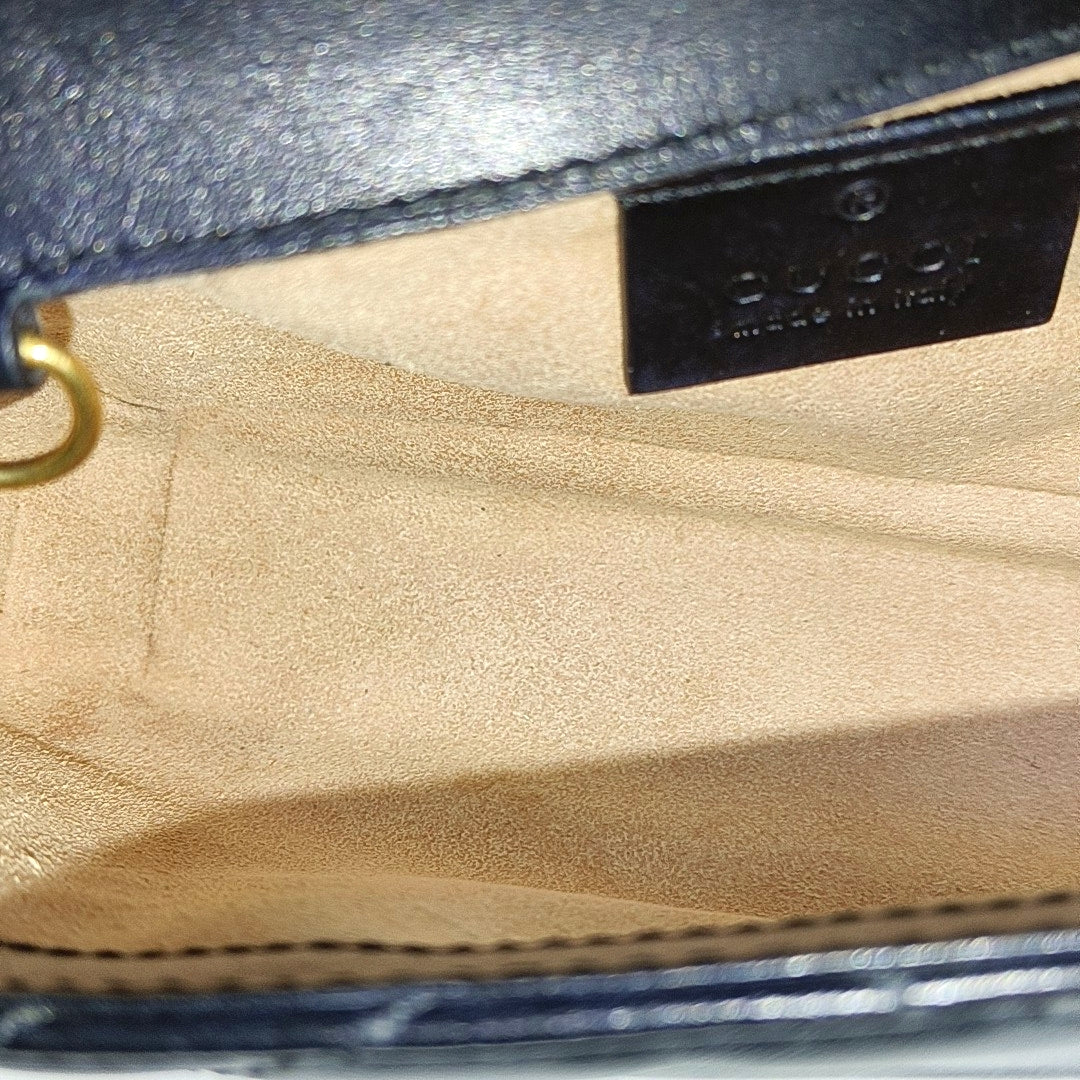 GG Marmont Mini Quilted Calfskin Black