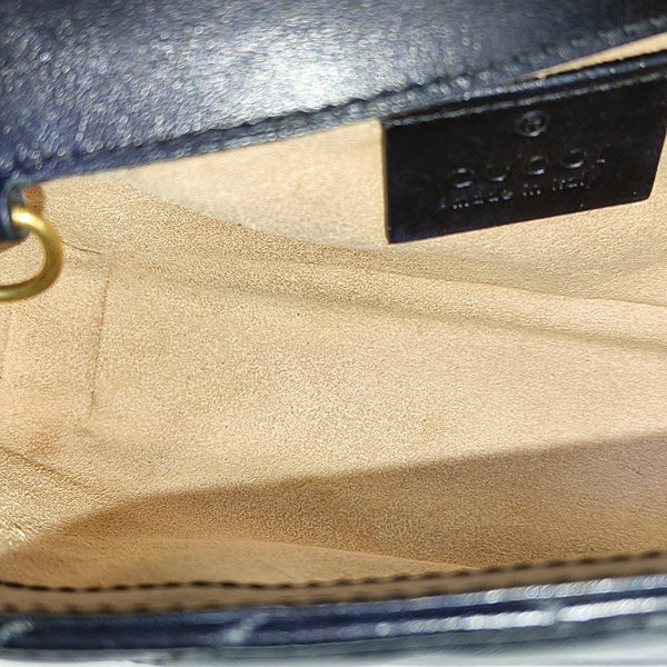 GG Marmont Mini Quilted Calfskin Black